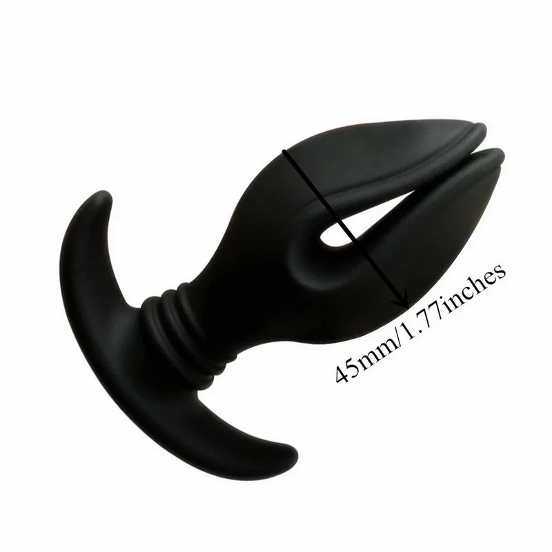 Мягкая силиконовая Анальная пробка с v-образным вырезом игрушка SM открытая
