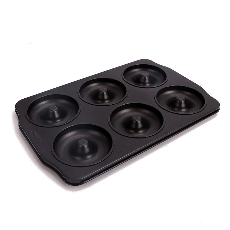 Новое поступление черная 6 чашек форма для пончиков антипригарные кастрюли торта