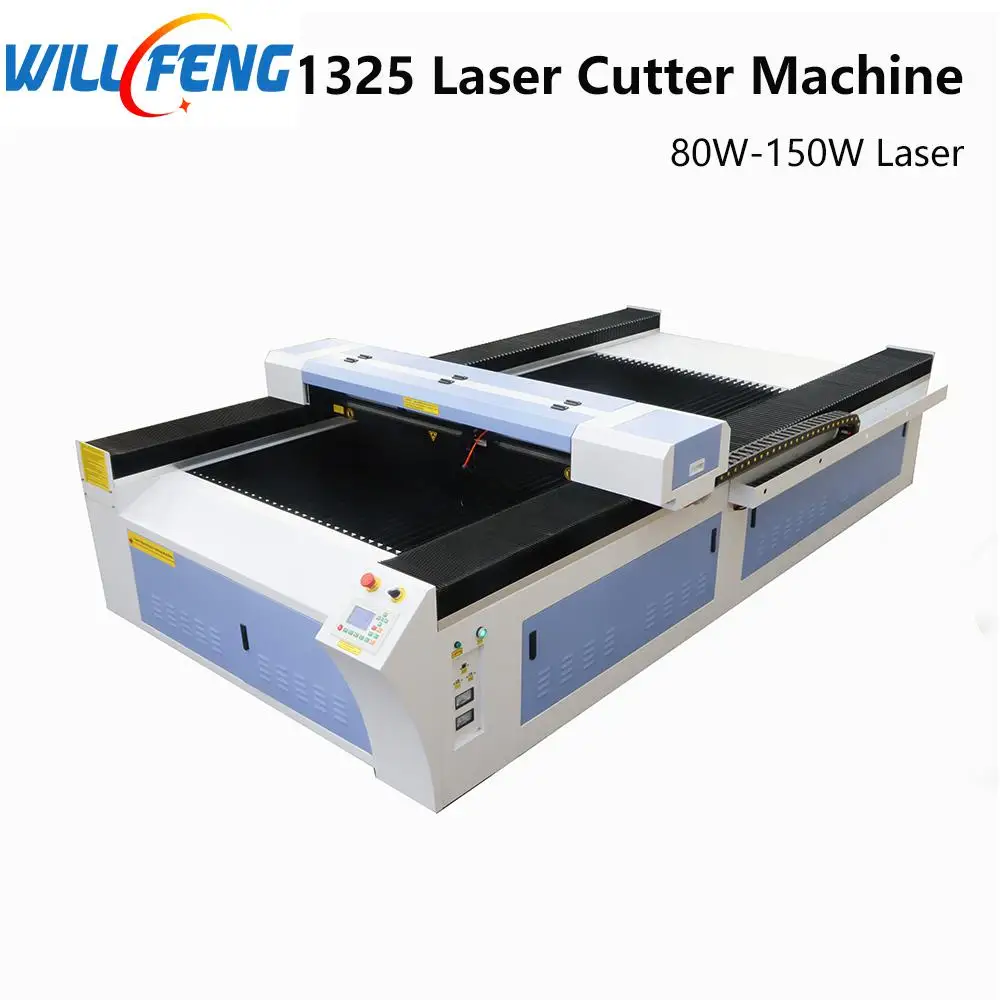 Лазерная гравировально-режущая машина Will Feng 1325 Co2 80w-180w с T-образным столом для резки акрила, МДФ, дерева и листов АБС.