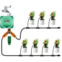b life irrigation system with timer and adjustable dripper automatic plant garden hose watering system for garden greenhouse