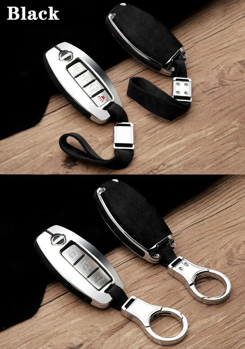 

1Pcs Zinc Alloy Car Key Case Cover Holder With Keychain For Nissan Versa Maxima Rogue Armada Sentra