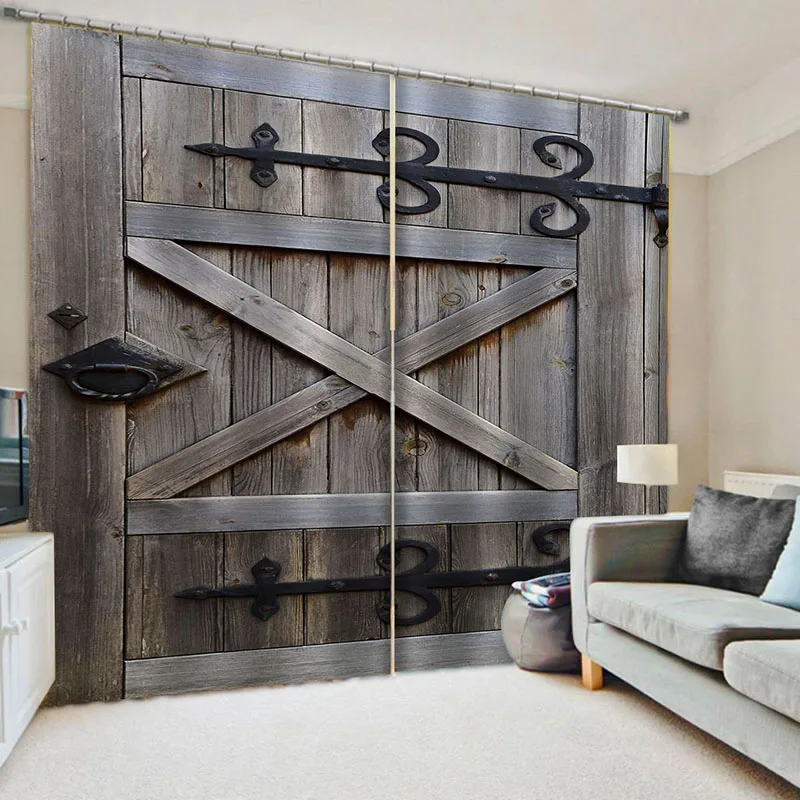 2020 деревянные двери в ретро-винтажные домики комнатные шторы большие оконные