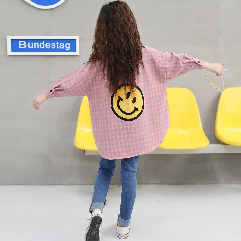 Одежда для маленьких девочек Новинка Весна 2018 свободная рубашка детская