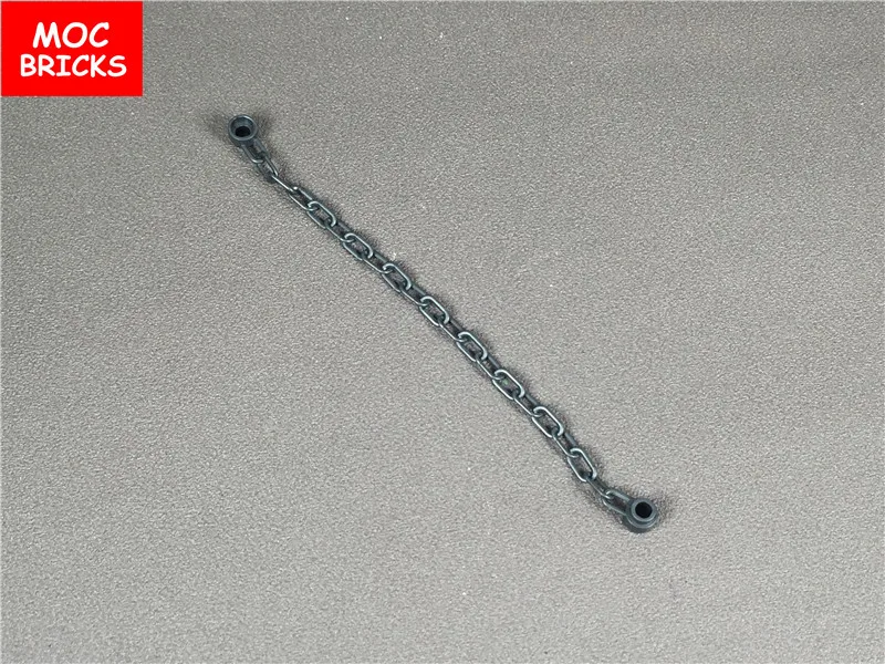 50 шт./лот кирпичи MOC темно синяя серая цепь 21 звеньевая цепочка скелет замка