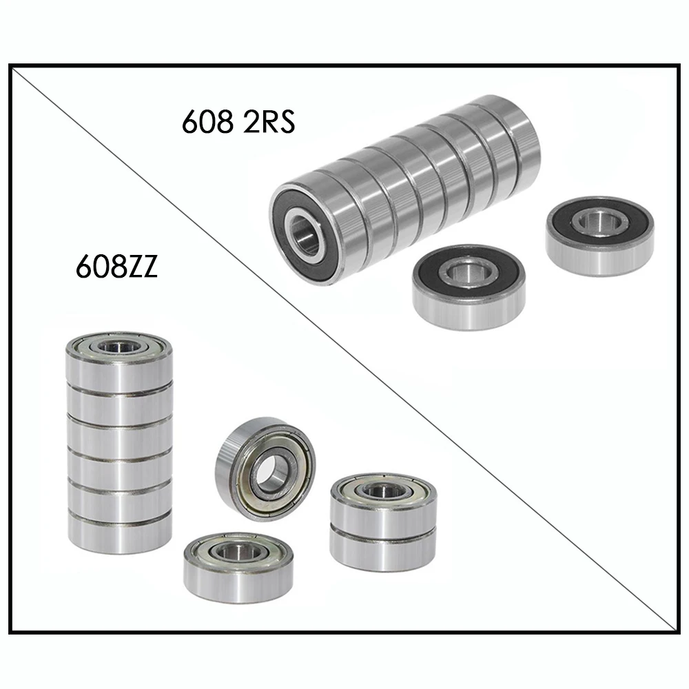 4 шт./лот шарикоподшипник 608zz 608 2RS 8X22X7 Однорядный глубокий паз стальной