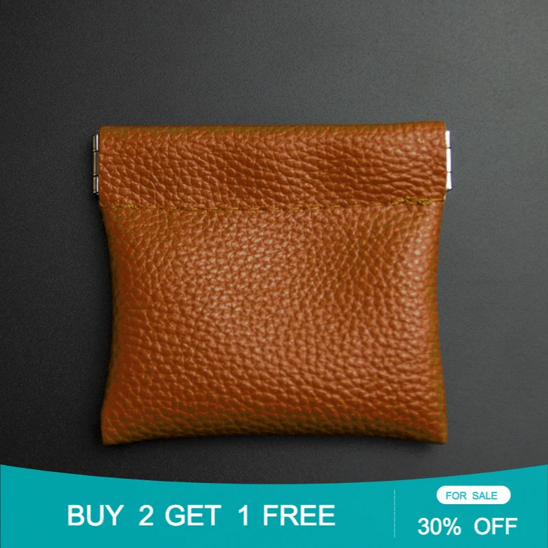 

[Buy 2 Get 1 Free ] Pu Leather Coin Purse Women Men Mini Short Wallet Money Change Earbuds Bag Portable Card Holder Novelty