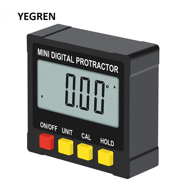 Цифровой мини транспортир с поворотом на 360 градусов измерительная линейка