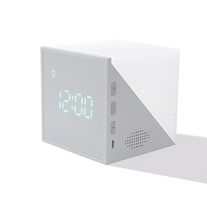 

LED Digital Alarm Clock Kids Voice Control Temperature Display Backlight Clock Snooze Function Electronic Desktop Clock