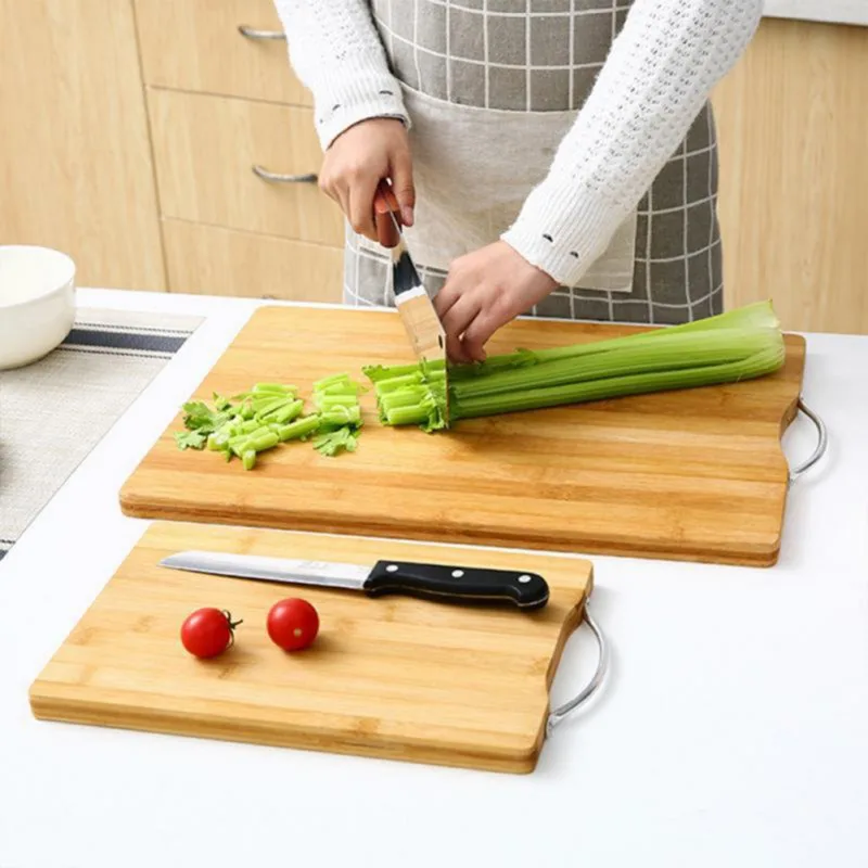 

1pcs Wooden Chopping Blocks Tools Bamboo Rectangle Hangable Cutting Board Durable Non-slip Kitchen Accessories Chopping Board