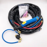 8m tig 18 tig18 wp 18 wp18 blue head argon arc water cooled water and electric seperate welding torch with dkj 35 50 connector