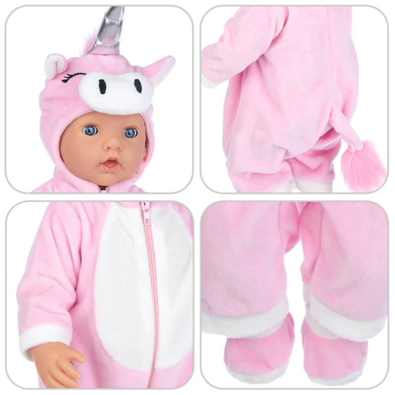 Кукла новорожденная с лысой головой 18 дюймов 43 см включая розовую плюшевую кожу и