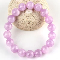 genuine natural purple kunzite quartz round beads bracelet 6 12mm powerful energy cat eye women men genuine 6a