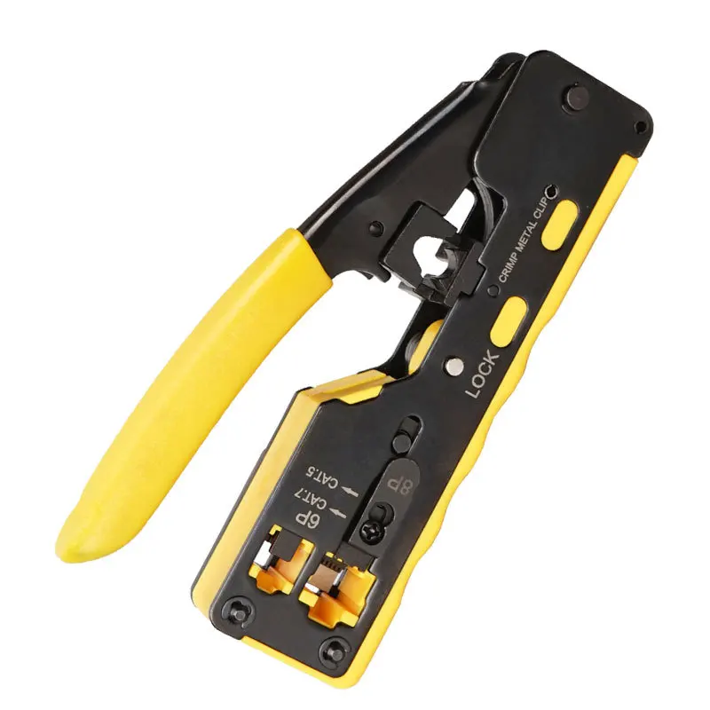 

RJ45 Network Cable Crimper 8P6P4P Three-Purpose Tester Ratchet Tool Squeeze Crimping Wire Network Pliers