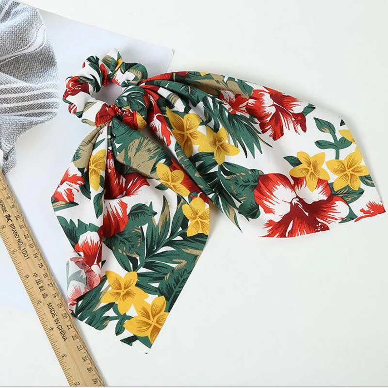 Женское кольцо для волос ALTOBEFUN креативное из ткани с принтом и бантом аксессуары