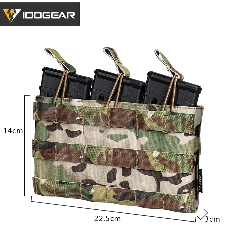 IDO GEAR тактический Молл тройной маг Чехол 5 56 с открытым верхом чехол для журнала