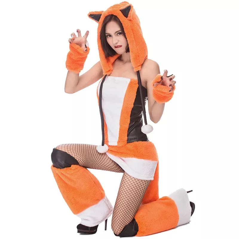 Игровой наряд для девочек женский сексуальный костюм лисы платье-кигуруми