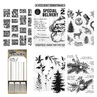 cling rubber jolly santa tree winter template metal cutting dies stamps diy scrapbooking card stencil paper cards handmade 2021