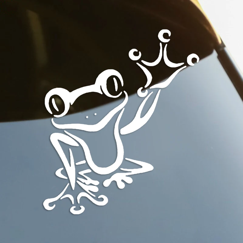 

Funny Frog Die-Cut Vinyl Decal Car Sticker Waterproof Auto Decors on Car Body Bumper Rear Window Laptop Choose Size #S60637