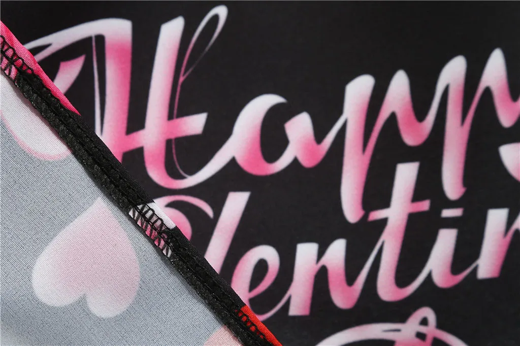 Платья для вечеринок на День святого Валентина с принтом в виде сердца Купидона