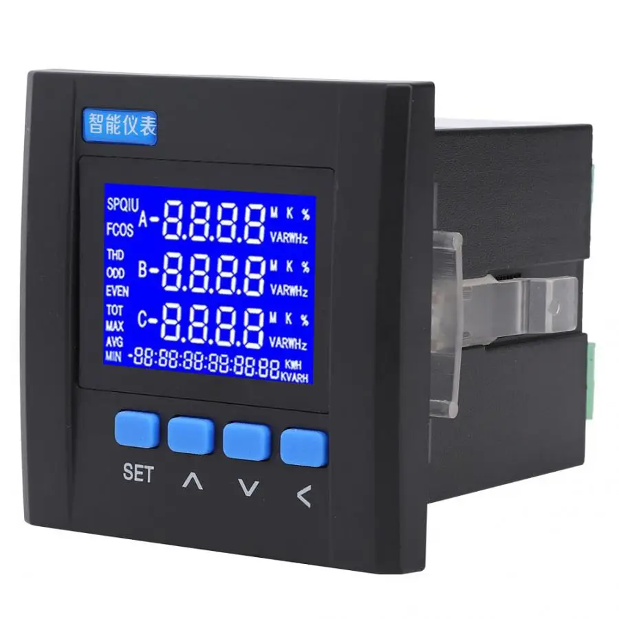 YG889E 3SY Многофункциональный 3 фазный цифровой ЖК измеритель напряжения