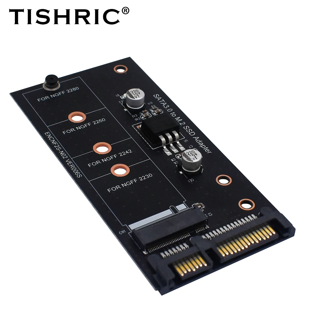 Адаптер TISHRIC M2 NGFF Msata SSD на SATA 3 0 2 5 ”22pin M.2 адаптер конвертер переходная карта для ПК