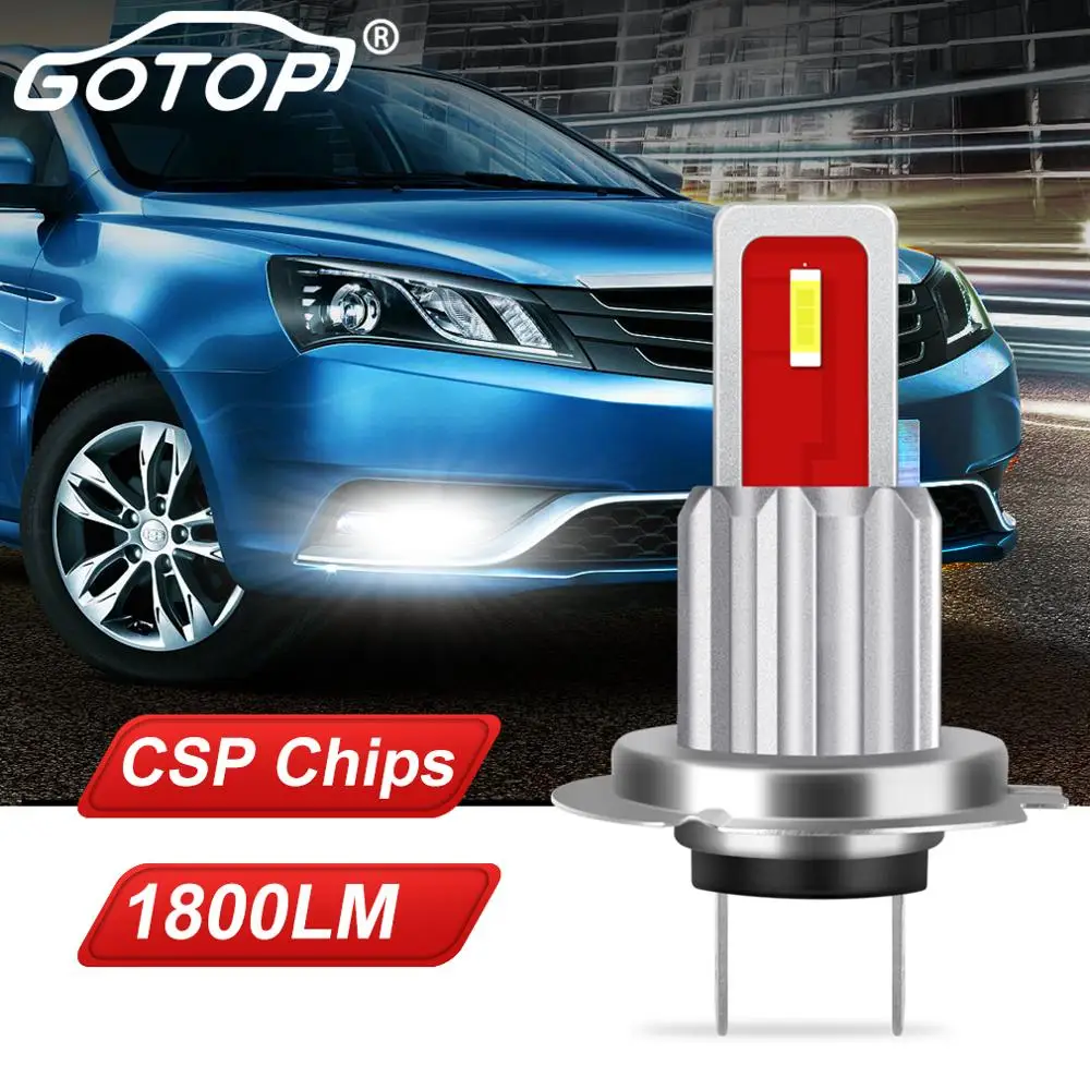 

1pcs H7 Led Bulb Super Bright CSP Chips 1800LM Auto Car Fog Driving Light Lamp Bulb Car Fog Driving Light Lamp Bulb 12V 6000K