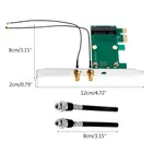2022 Новая беспроводная Wi-Fi сетевая карта Mini PCI-E к PCI-E 1X настольный адаптер + 2 антенны