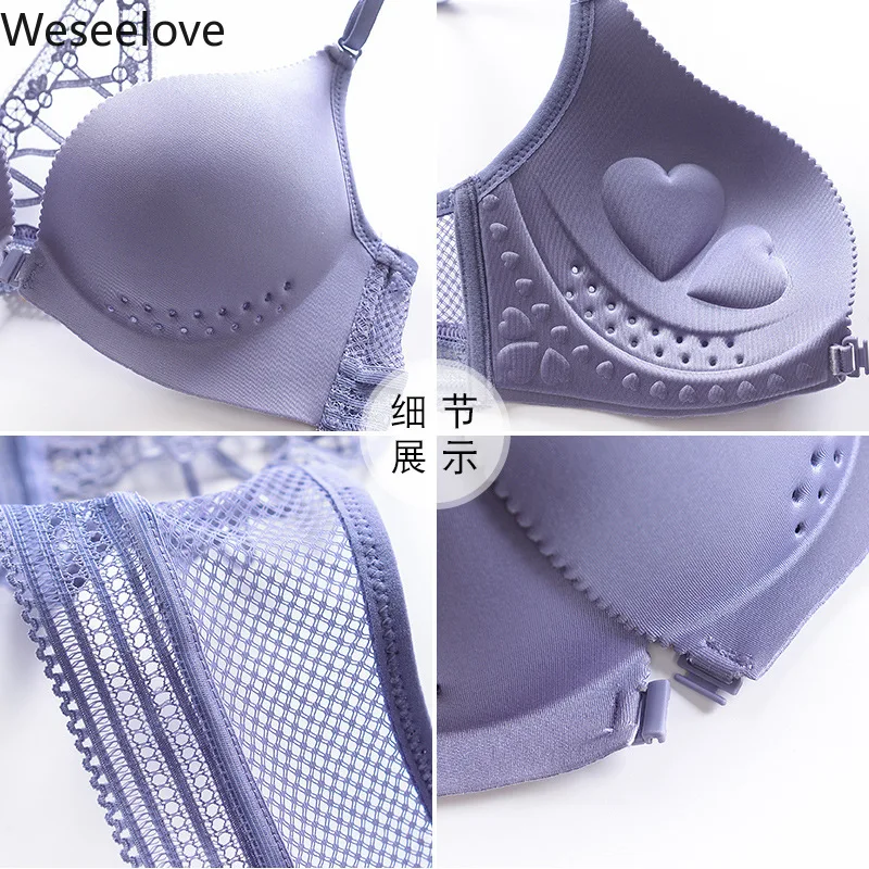 

Weseelove Women Push Up Bras Lingerie Front Buckle for Underwear Breast Ladies Bra Fashion Seamless Sexy for Slim Girls B30-1