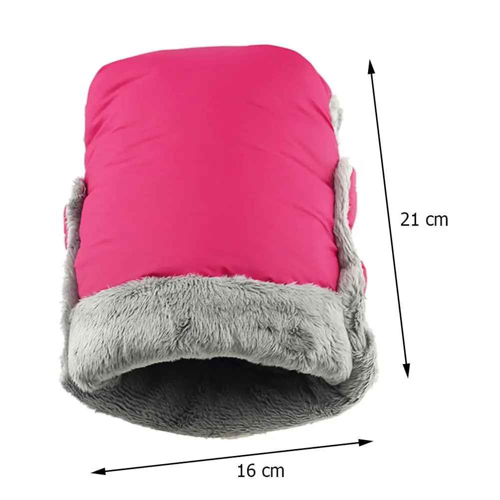 

2 pcs Winter Pram Hand Muff Baby Carriage Pushchair Warm Fur Fleece Hand Cover Buggy Clutch Cart Muff Nylon Waterproof Windproof