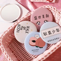 1pc round small mirror portable pocket hand makeup mini mirror cosmetic mirrors travel accessories for sweet girl souvenir gift