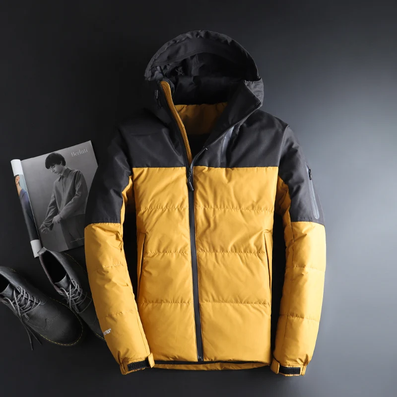 Мужская куртка пуховик на утином пуху повседневная светильник верхняя одежда