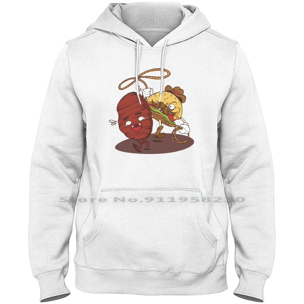 

Свитер с капюшоном для мужчин и женщин, хлопковая комикс с принтом гамбургеров, ковбойских гамбургеров, большие размеры 6XL, забавная игра коровы, возраст Ny Me