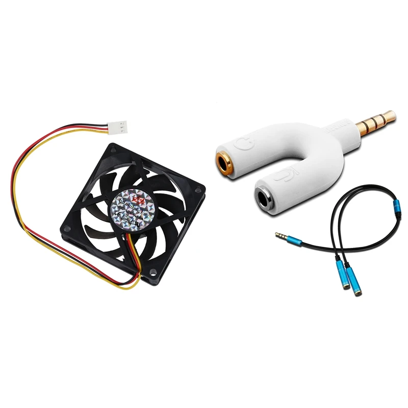 70 мм корпус ПК компьютер чехол 3 Pin Вентилятор охлаждения вентилятор Cooler с U Форма 5