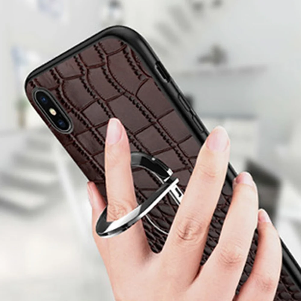 Чехол KISS с магнитным кольцом чехол для телефона iPhone XS MAX XR X 7 8 Plus из натуральной