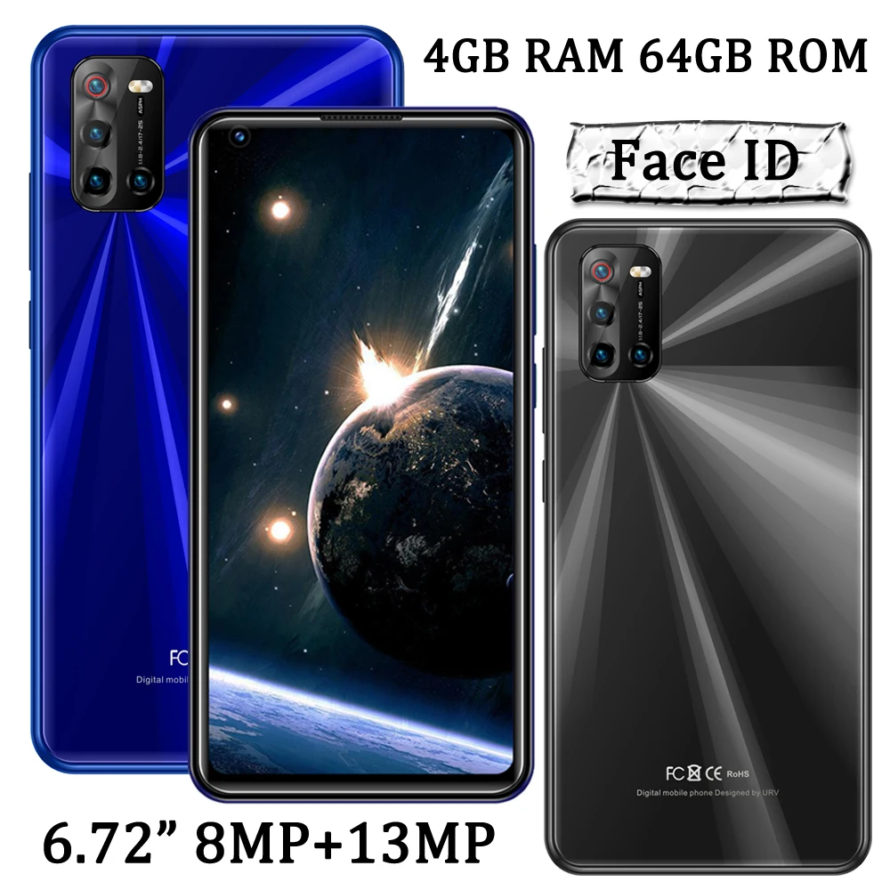 

7t 4G RAM+64G ROM 6.72" Quad Core Android 8MP+13MP Global Smartphones Face ID Front/Back Camera Mobile Phones Celulares Unlocked