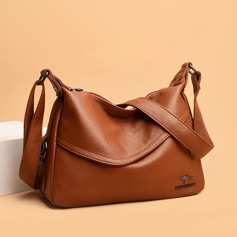 Мягкая кожаная сумка на плечо дизайнерские сумки высокого качества роскошные