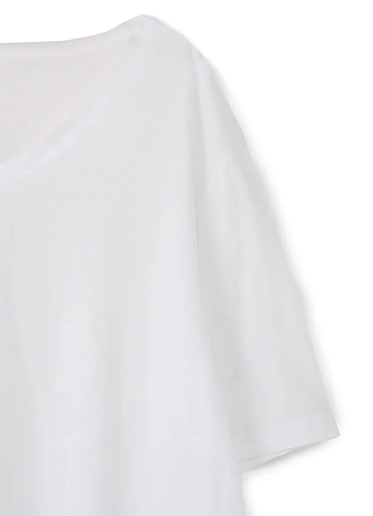 

new fashionable men's T-shirt with loose white stitching