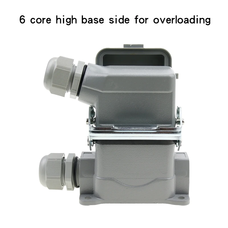 

Женский сверхмощный разъем, 6-контактный промышленный водонепроницаемый авиационный разъем с защитной крышкой, 500 В, 16 А