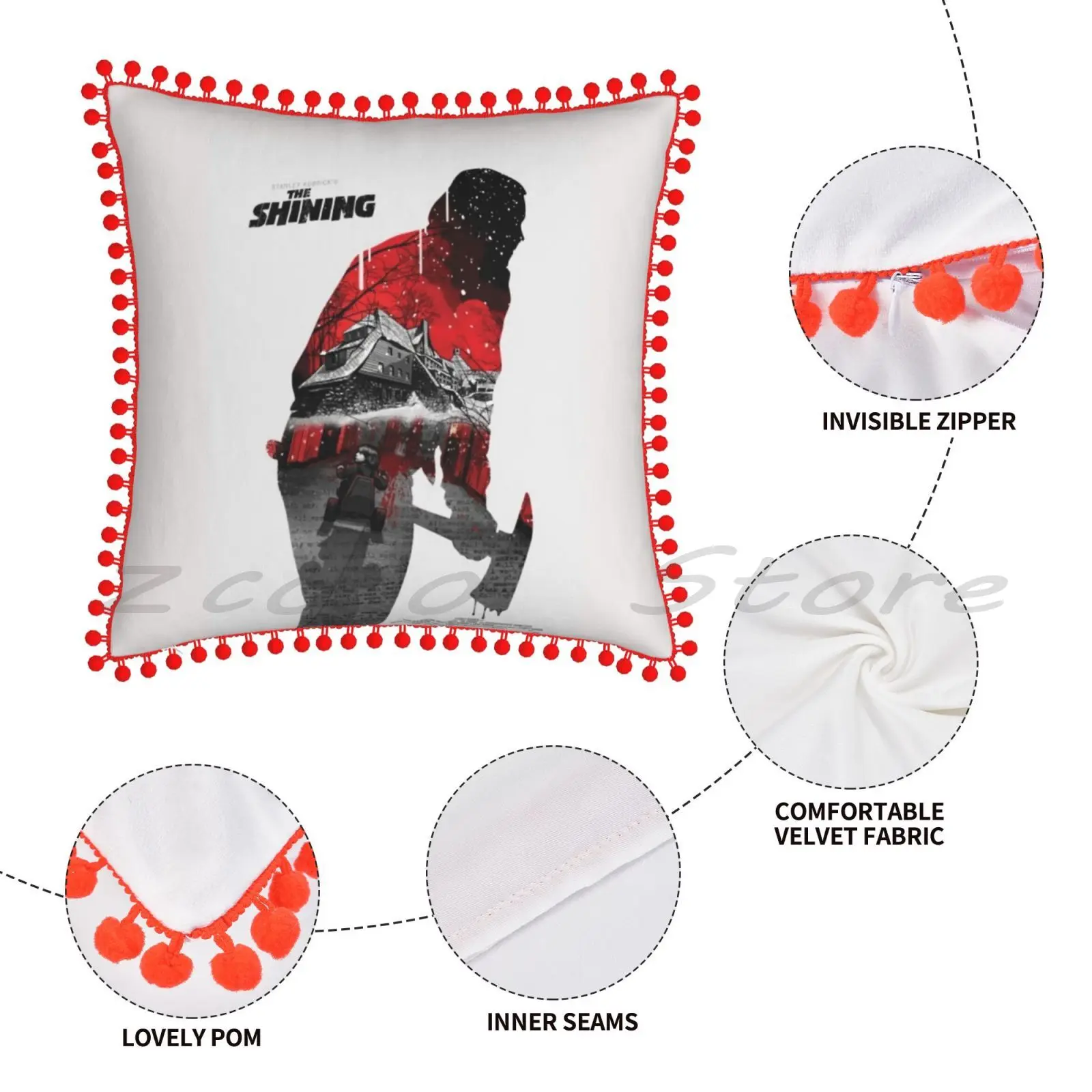 Наволочка из льняной плюшевой бархатной ткани с принтом на заказ Johnny'S Here