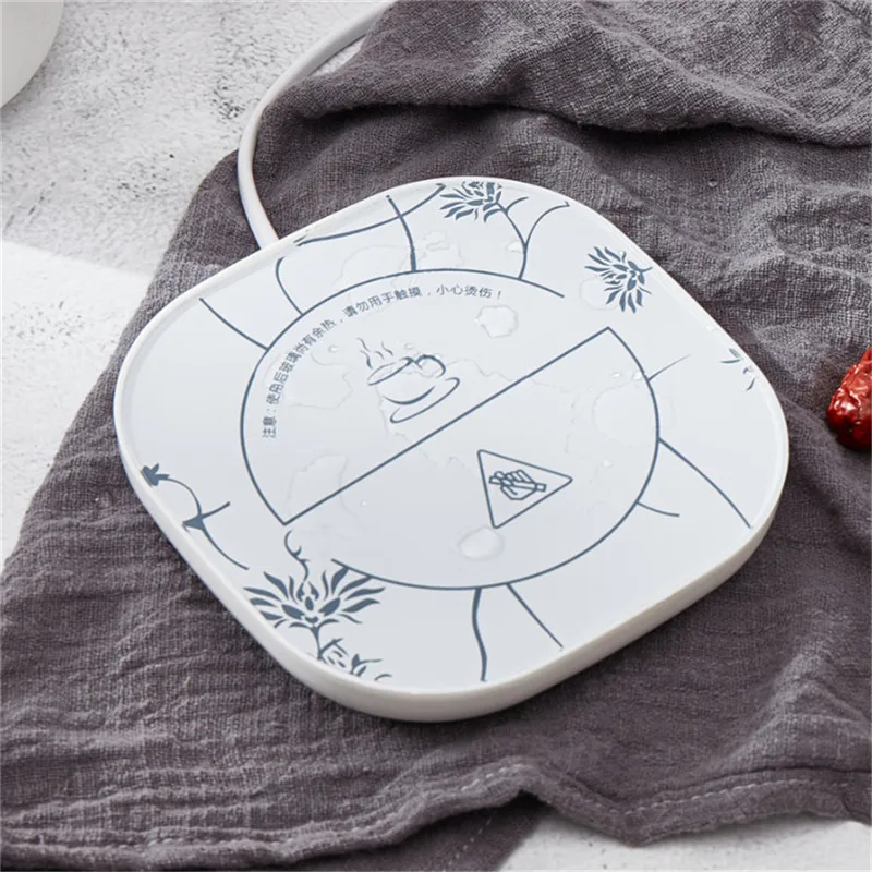 

Electric Cup Mug Milk Tea Coffee Drink Heating Coasters USB Charging Warmer Heater Tray Mat Constant Temperature Mug Mat 12V
