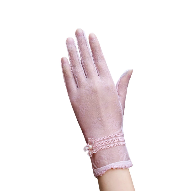 

Driving Summer Sunscreen Gloves Women Car Girls Lady Thin Cotton Decent Sun UV Resistant Touch Screen Party Gloves Mittens