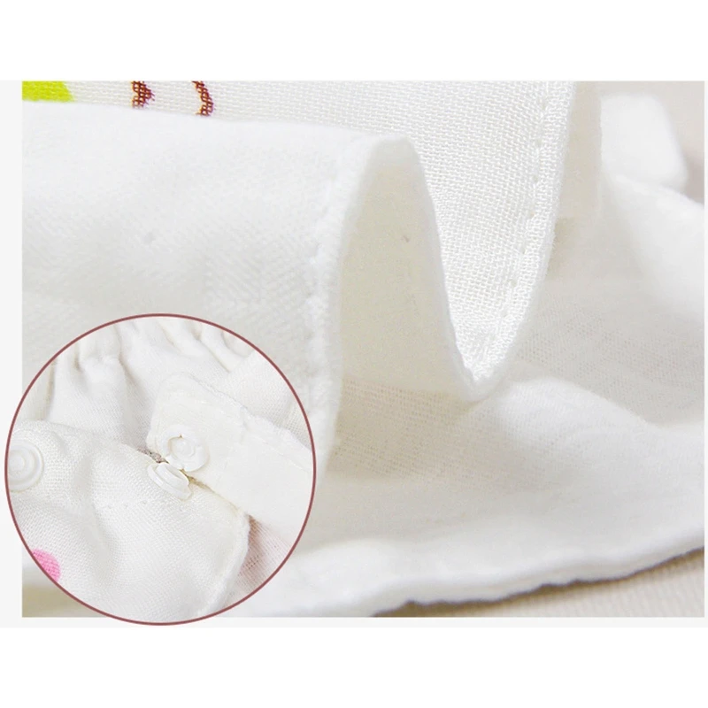 

2 Pcs Baby Printing Bamboo Fiber Cotton 360 Degree Rotating Bibs Saliva Towel