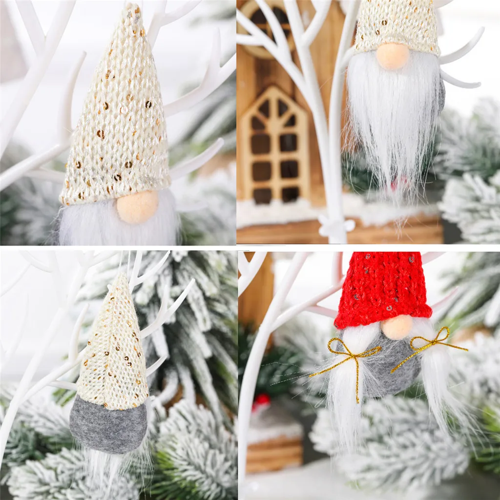 Ручной Работы Рождественский орнамент тканевая с Сантой куклы для домашнего