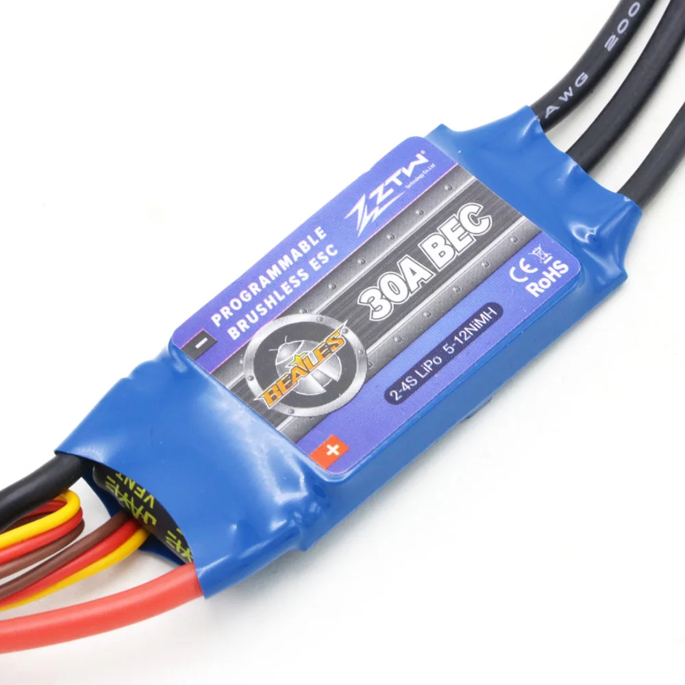 ZTW Beatle Series 2-6s 20A 30A 40A 50A 60A 80A контроллер скорости ESC с Programe картой для радиоуправляемого дрона RC вертолета