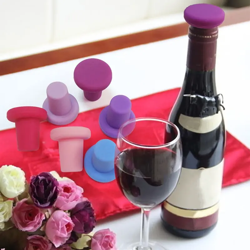 

2+6 Colors BottleStopper BottleCapsWine Stopper Family Bar PreservationTools SiliconeCreative DesignFood GradeSafeAnd Healthy