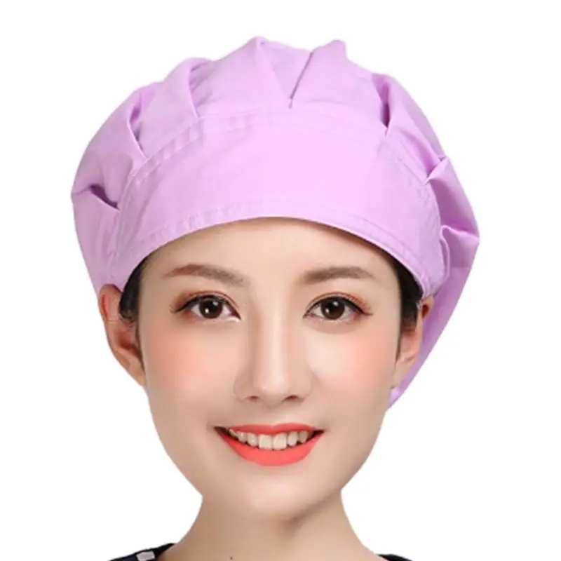 

Women Men Floral Print Adjustable Bouffant Work Cap