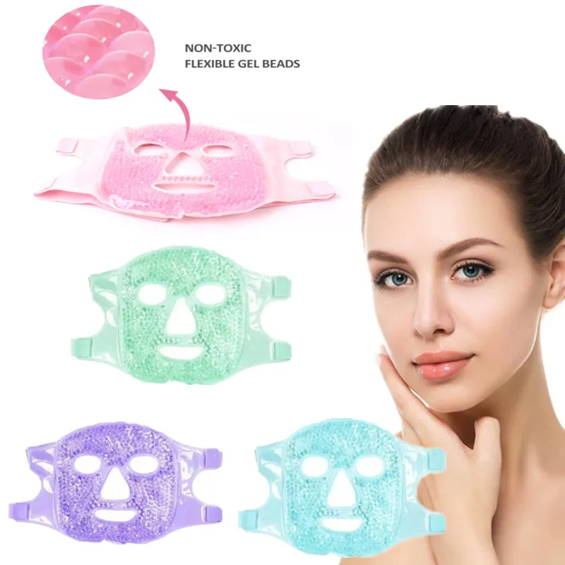 4 Colors Full Face Work Rest Ice Packing Relief Fatigue Gel Face Mask For Women Skin Care Face Care Make Up Tools
