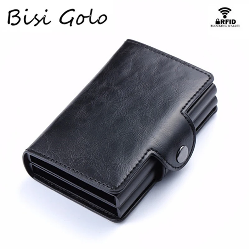 BISI GORO 2021 мужской роскошный Смарт-кошелек всплывающий RFID Блокировка