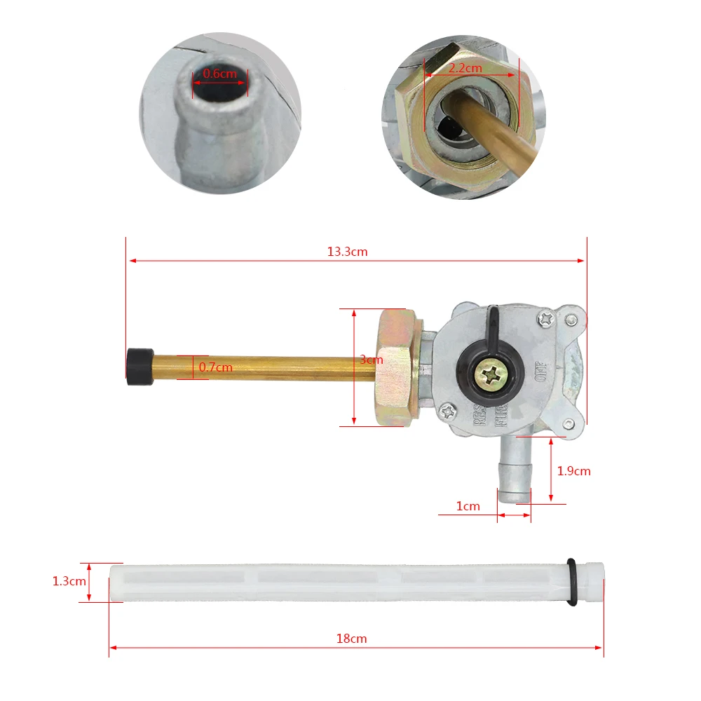 

Fuel Valve Petcock Gas Fuel Tank Switch For Honda Shadow Aero 750 VT750C VT750CA CB250 CBR600 CBR250 CBR900RR