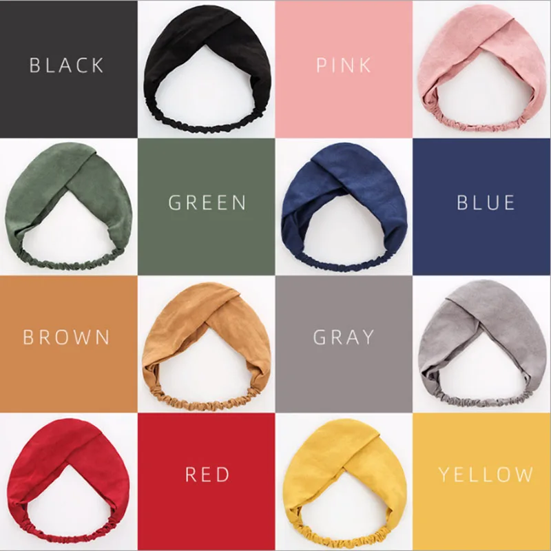 

TWDVS Cotton Headband For Women Girl Baby Headband 2020 Elastic Knot Headbands Twist Fashion Cross Hair Accessories